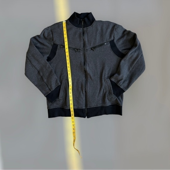 Rock & Republic dark gray long sleeve zip up sweatshirt size XL - Picture 3 of 4